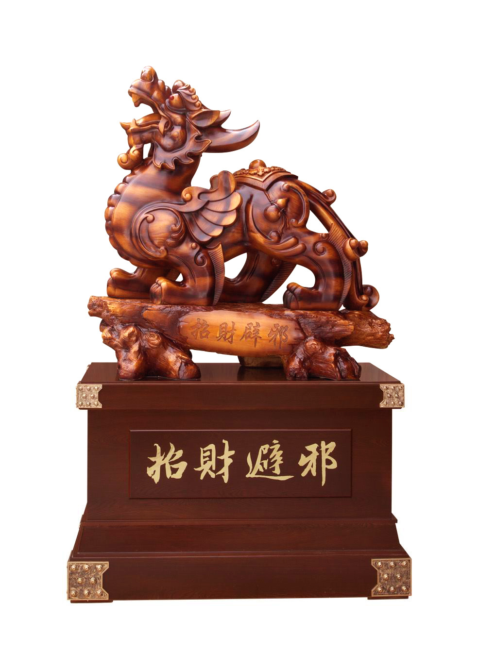 開光招財貔貅擺件 大型鎮(zhèn)宅辟邪木雕工藝品探秘