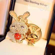 萌趣隨身 MOMO兔子鑰匙扣，韓國(guó)創(chuàng)意汽車鑰匙鏈，點(diǎn)亮女士時(shí)尚生活